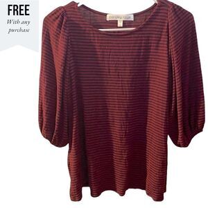 FREE Paisley Raye 3/4 Sleeve Top Size S EUC